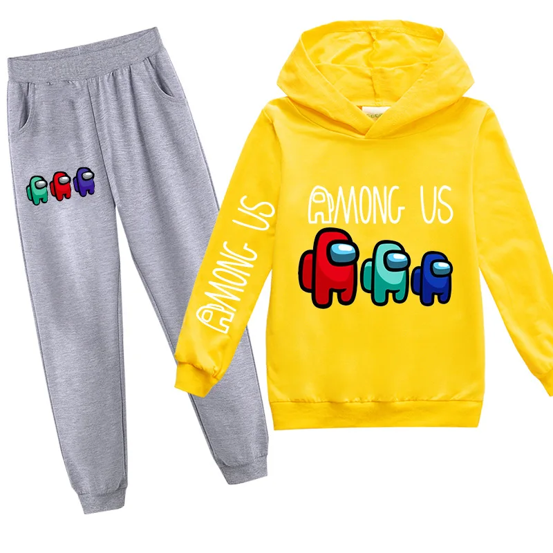 

Among us Clothing Sets Children Fashion Hoodies And Pant Set Kids Clothing impostor Spring Autumn Sports Suit Tracksuit