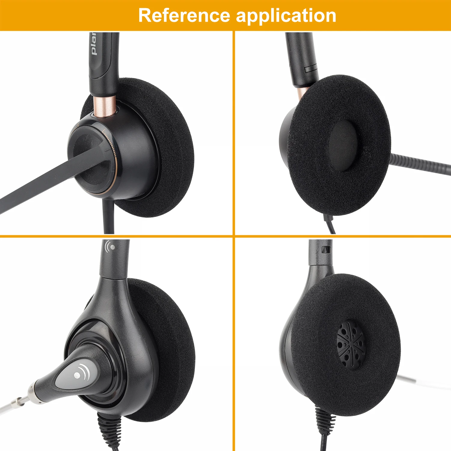 Бесплатная доставка Черная запасная подушка для ушей из пенопласта Plantronics серии