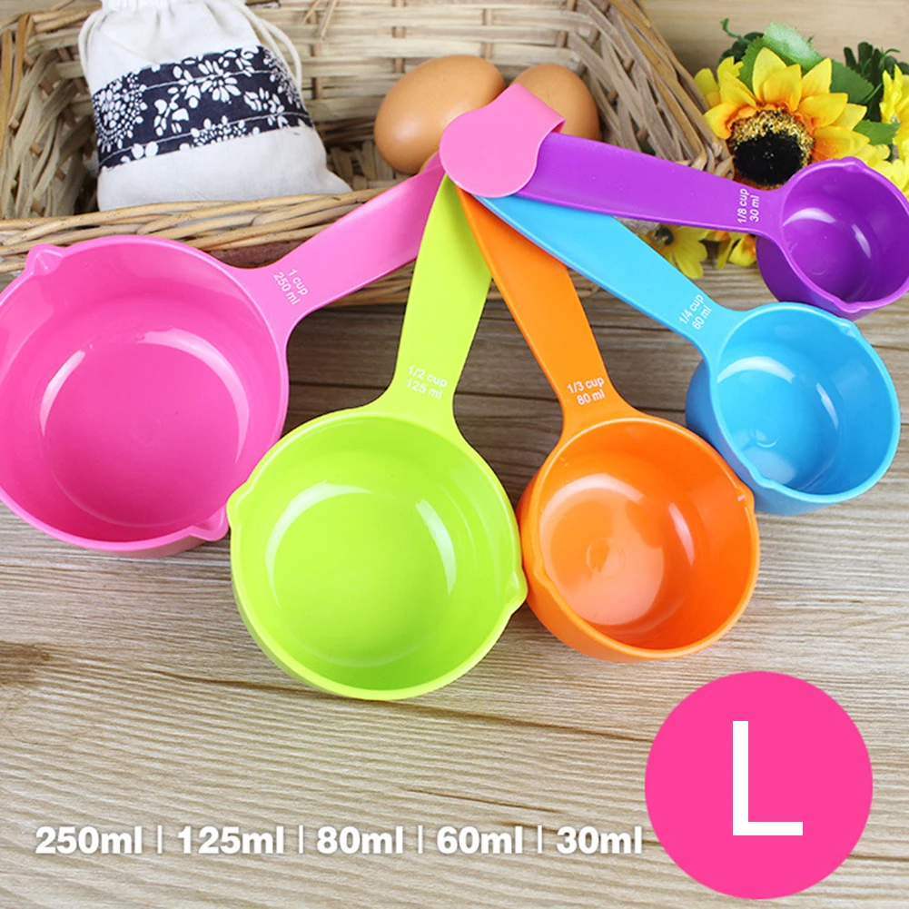 5 шт./компл. Красочные для смешивания муки мерные ложки прижимные чашки кухонный