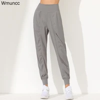 wmuncc 2022 summer yoga pant women fitness jogging sport trousers with pocket high waist stretch gym wear quick dry