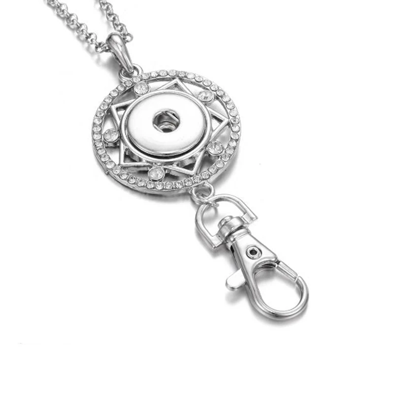 Оснастки ювелирные изделия кулон с кнопкой &amp ожерелье для женщин кристалл