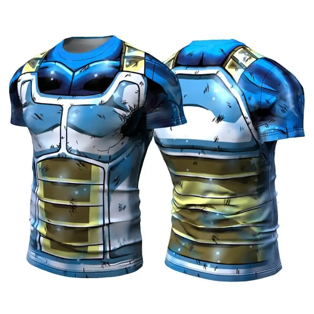 

2021 New Men's Cosplay 3d Printing Tights Tops Gym Fitness Running Compression Breathable Quick Drying Sportswear T Shirt