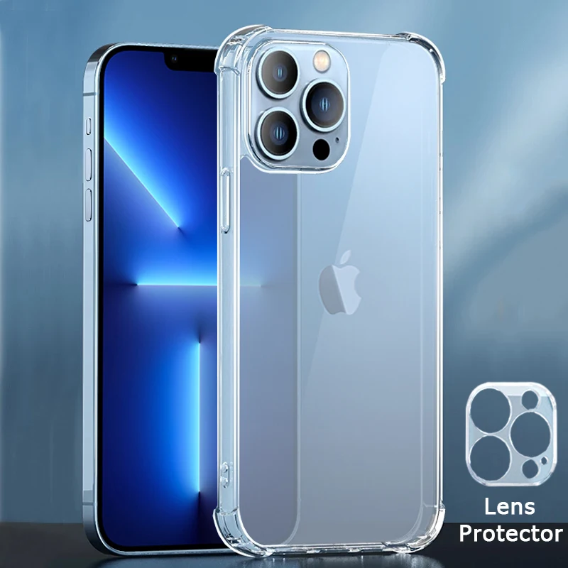 Противоударный силиконовый чехол для телефона iPhone 13 12 11 Pro Xs Max X Xr защитный