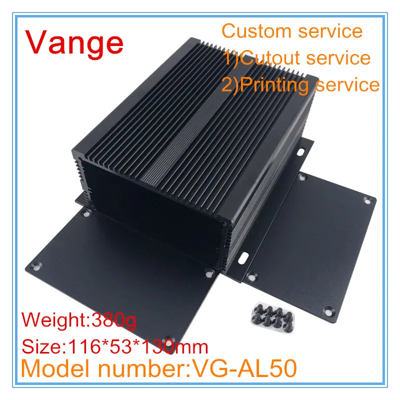 Корпус из экструдированного интегрированного профиля 2 шт./лот 6063-T5 алюминиевый