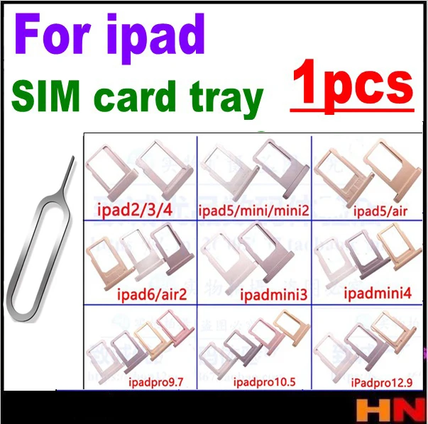 1 шт. для ipad 2 3 4 5 6 air air2 mini 9 7 10 12 держатель sim-карты слот лоток контейнера адаптер pin