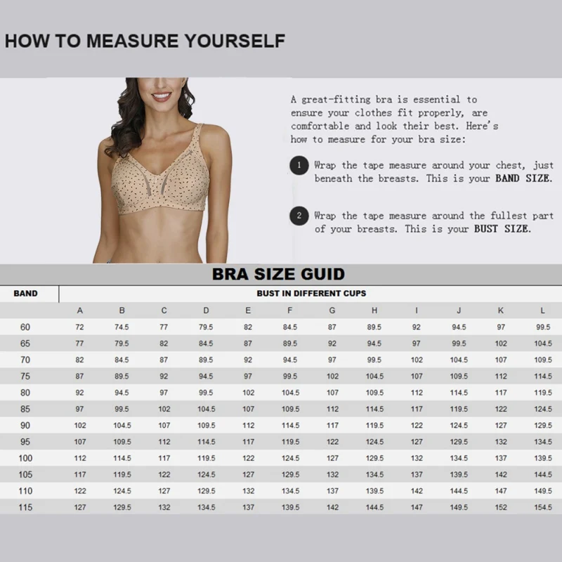 

Women Polka Dot Print Breathable Comfortable Soft Without Steel Casual Full Cup Bra Large Size