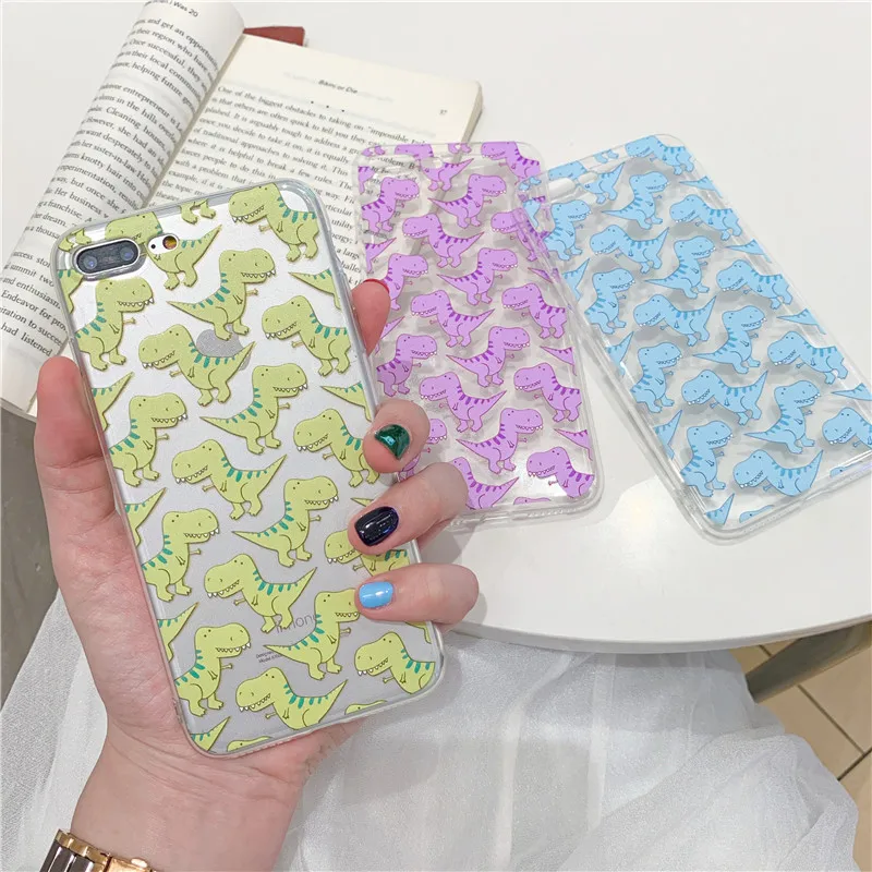 Милый чехол для телефона с рисунком динозавра iphone 12mini 11 Pro Max XS XR X 6 6s 7 8 plus SE 2020