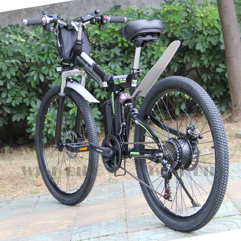 Складной электрический велосипед 1000 Вт мощный горный электровелосипед с