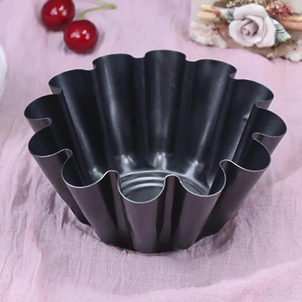 

Egg Tart Mold Carbon Steel Cupcake Baking Flower Mold Muffin Cake Mould Tin