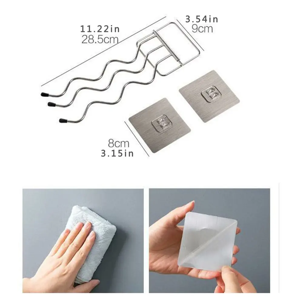 

European 201 Stainless Steel Bathroom Towel Rack Swivel Bar Towel Rack 3 Bar Movable Pole Wall Mounted Bathroom Accessories