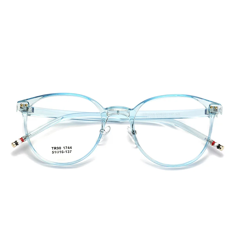 Новые Ретро TR модные плоские очки с круглой оправой для близорукости зеркальные