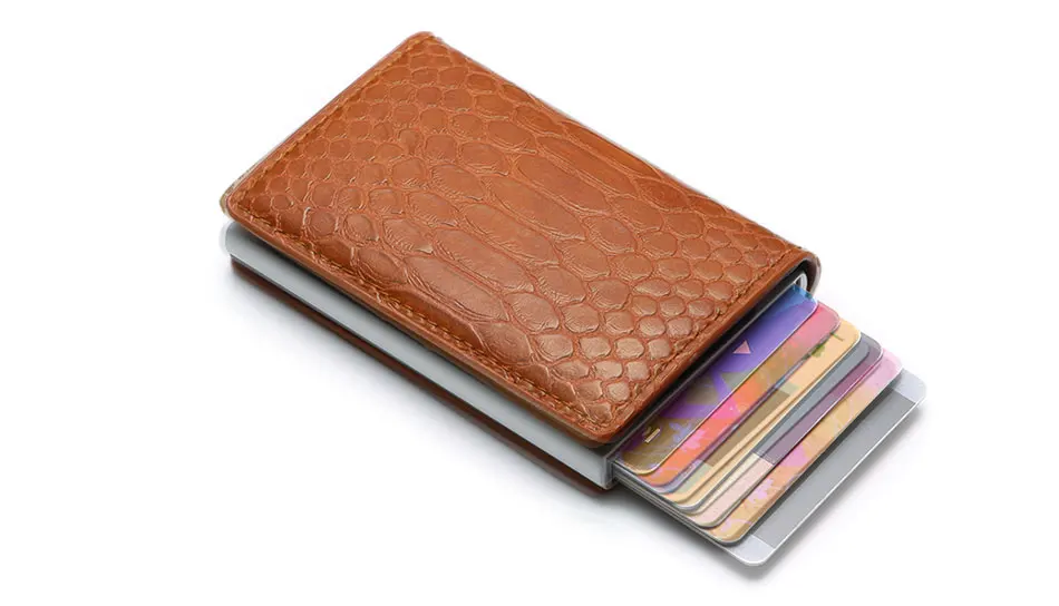 RFID визитница, мужские кошельки, тонкая карта, сумки для денег, черный мужской кошелек, маленький кожаный бренд, тонкие мужские кошельки из змеиной кожи