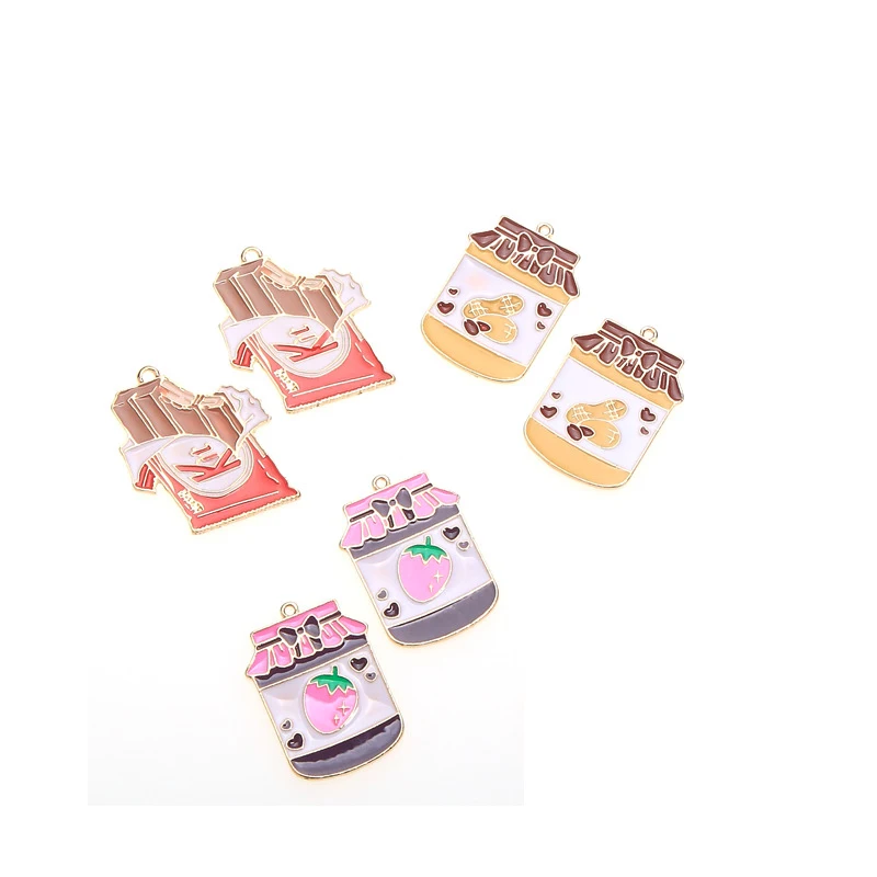 10 шт. эмаль Шоколад Арахисовое масло может Подвески для изготовления ювелирных