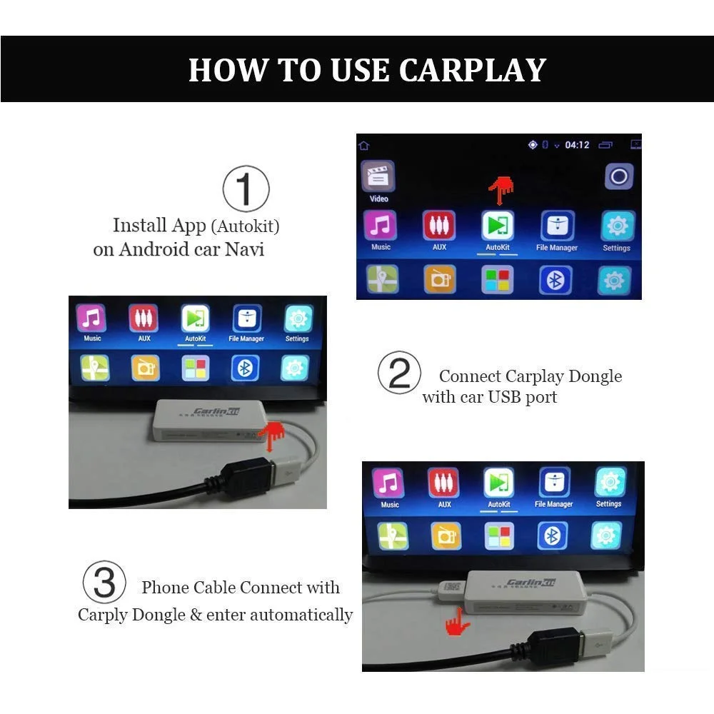 KiriNavi для Apple Carplay USB Dongle Поддержка Android автомобильное радио стерео головное устройство через USB кабель для iPhone и Android смартфон