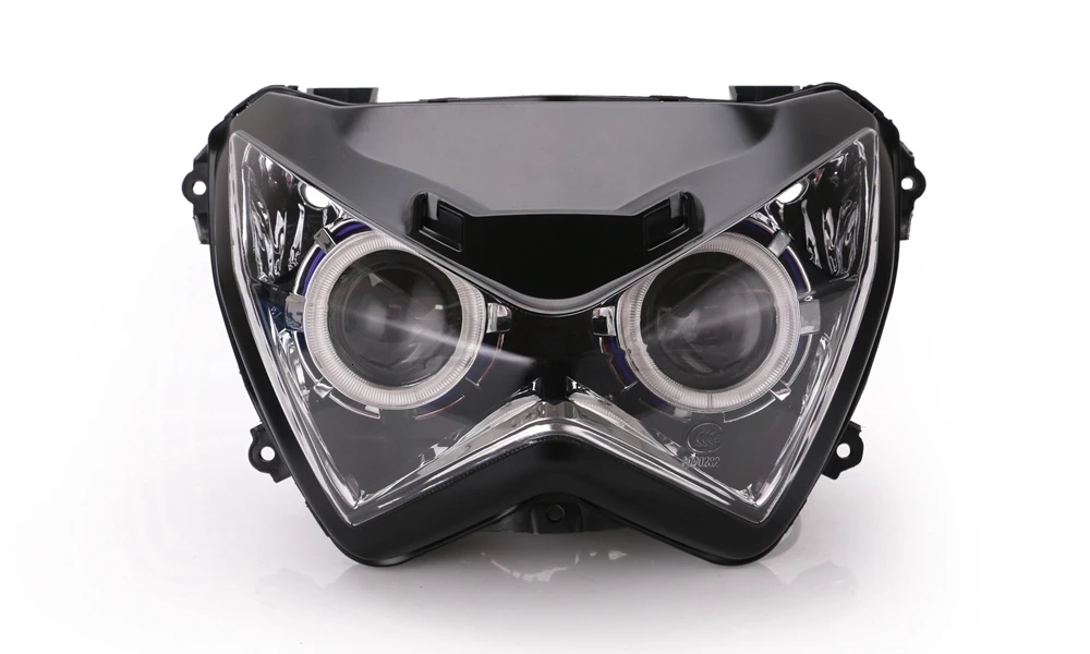 Halo Eye HID проектор на заказ головной светильник в сборе для Kawasaki Z800 z250 2013 синий светильник