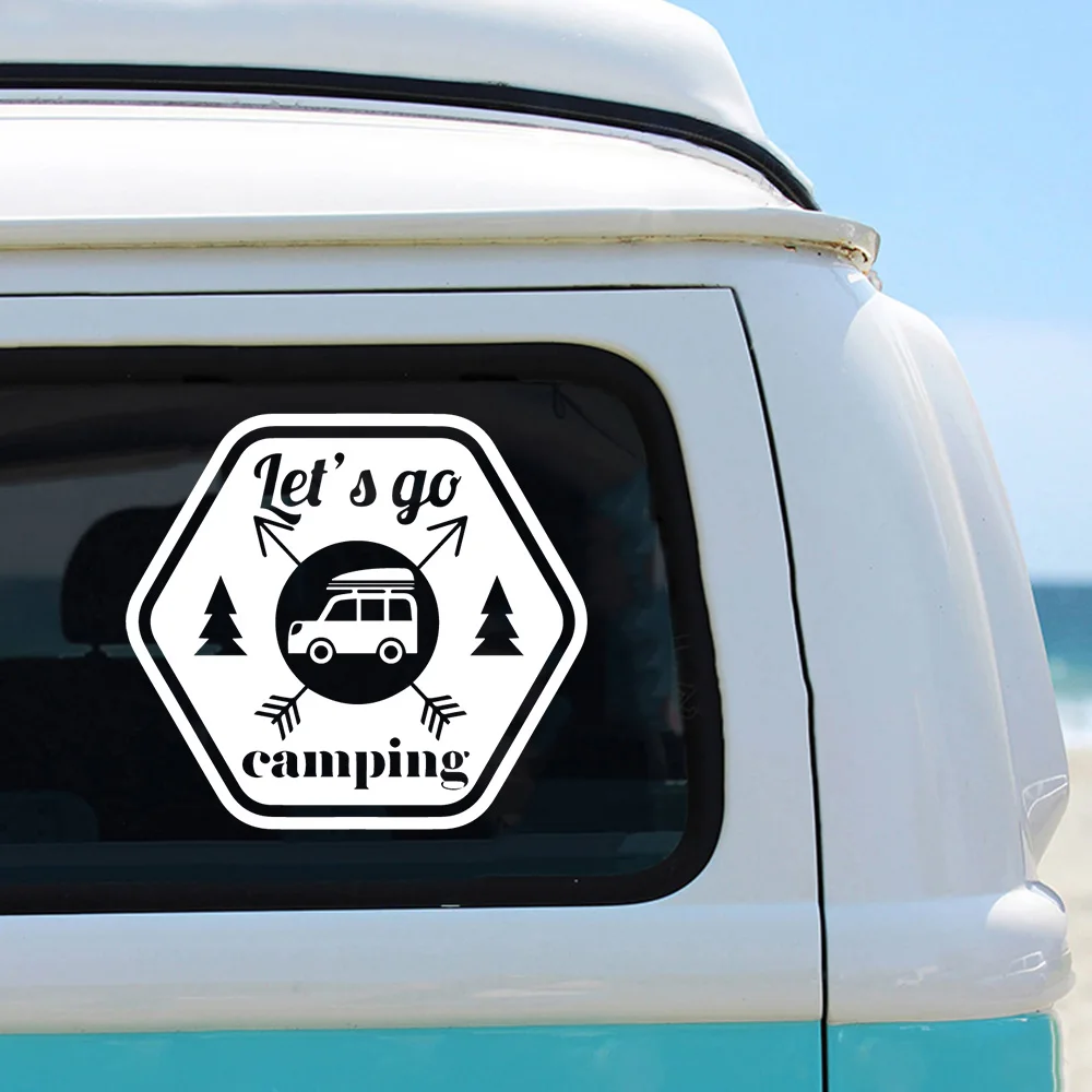 Новый Кемпинг забавная наклейка для автомобилей окна виниловые наклейки