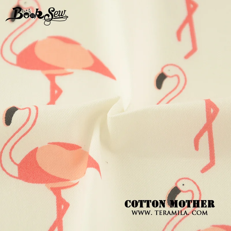 Хлопчатобумажная ткань Telas Twill Лоскутная белая швейная красный коронованный кран