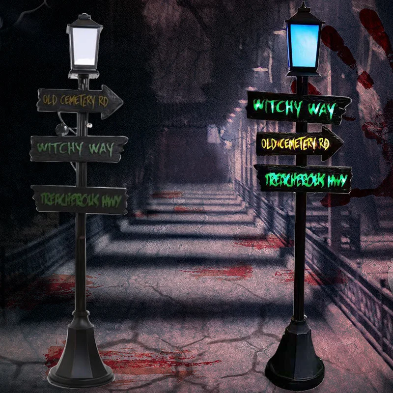 

2021 Halloween Street Lamp Large-scale Decoration Bar Haunted House Party Scene with Hanging Decor Christmas Decor