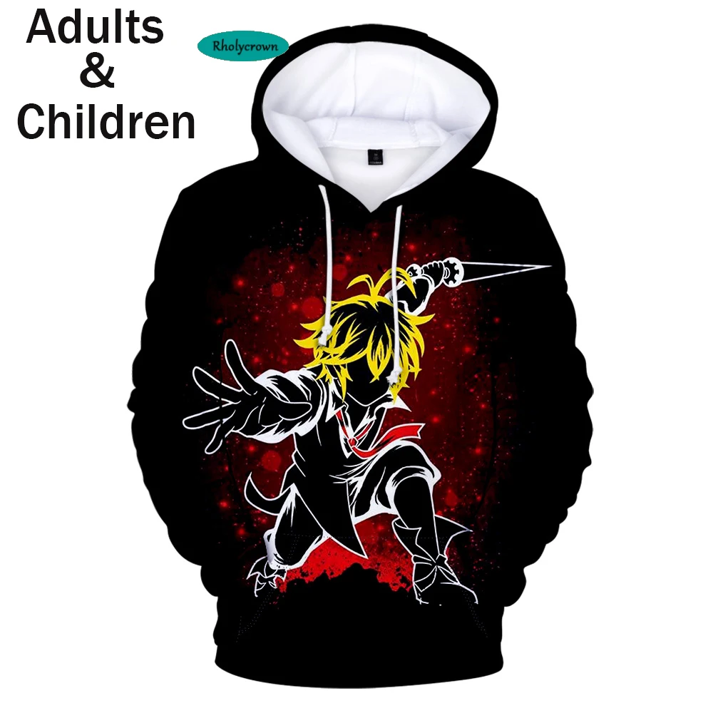 Лидер продаж мужской/мальчик повседневная hoodie3 14 лет семь смертных грехов фелек 3d