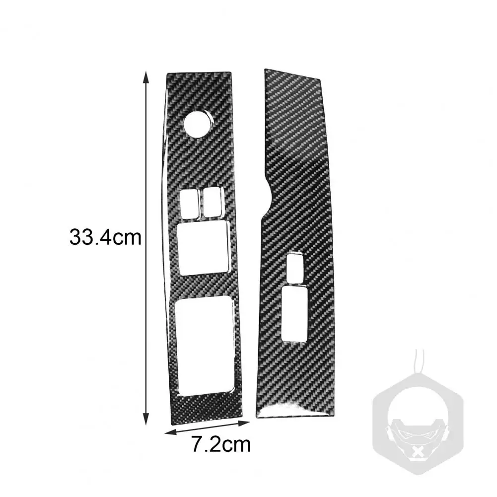 

50% Hot Sales!!!Car Window Lifter Switch Carbon Fiber Self-Adhesive Decals Decorative Stickers Cover Trims for Nissan 350Z