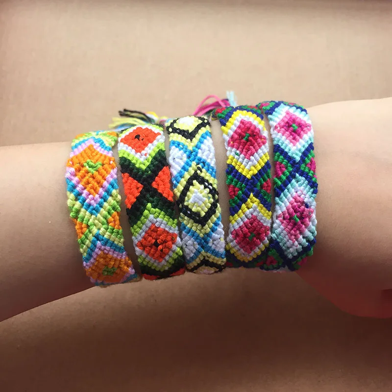 Плетеные браслеты в бразильском стиле бохо для женщин богемный винтажный