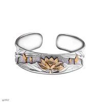 kjjeaxcmy boutique jewelry direct selling thai silver lady lotus bangle s925 sterling silver jewelry