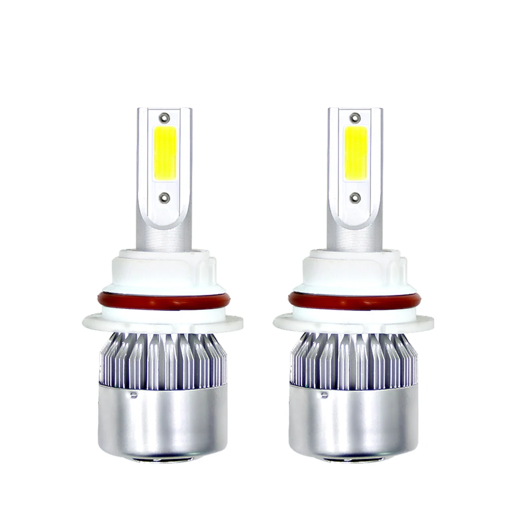 

YuBao High Quality 2Pcs 9004 C6 Car Led Headlight Kit LED 9004 HB1 COB 6000K 36W 8000LM Hi&Lo Beam Turbo Light White Lamps Bulbs