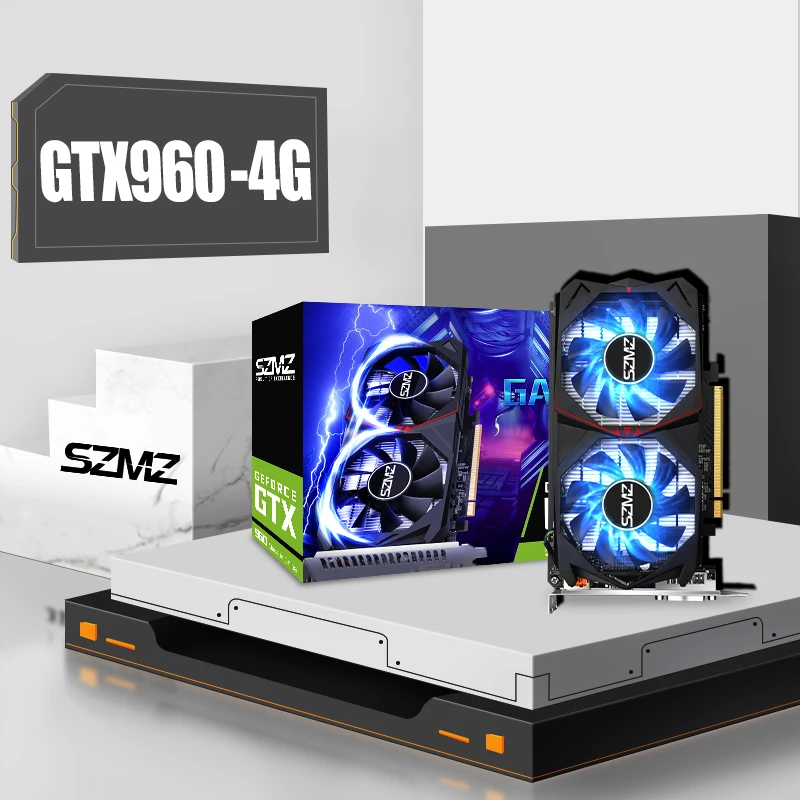 

SZMZ Computer Graphics Card GTX960 4GB 128Bit Brand Original New GDDR5 For NVIDIA VGA Geforce GTX 960 HDMI Compatible Dvi Games