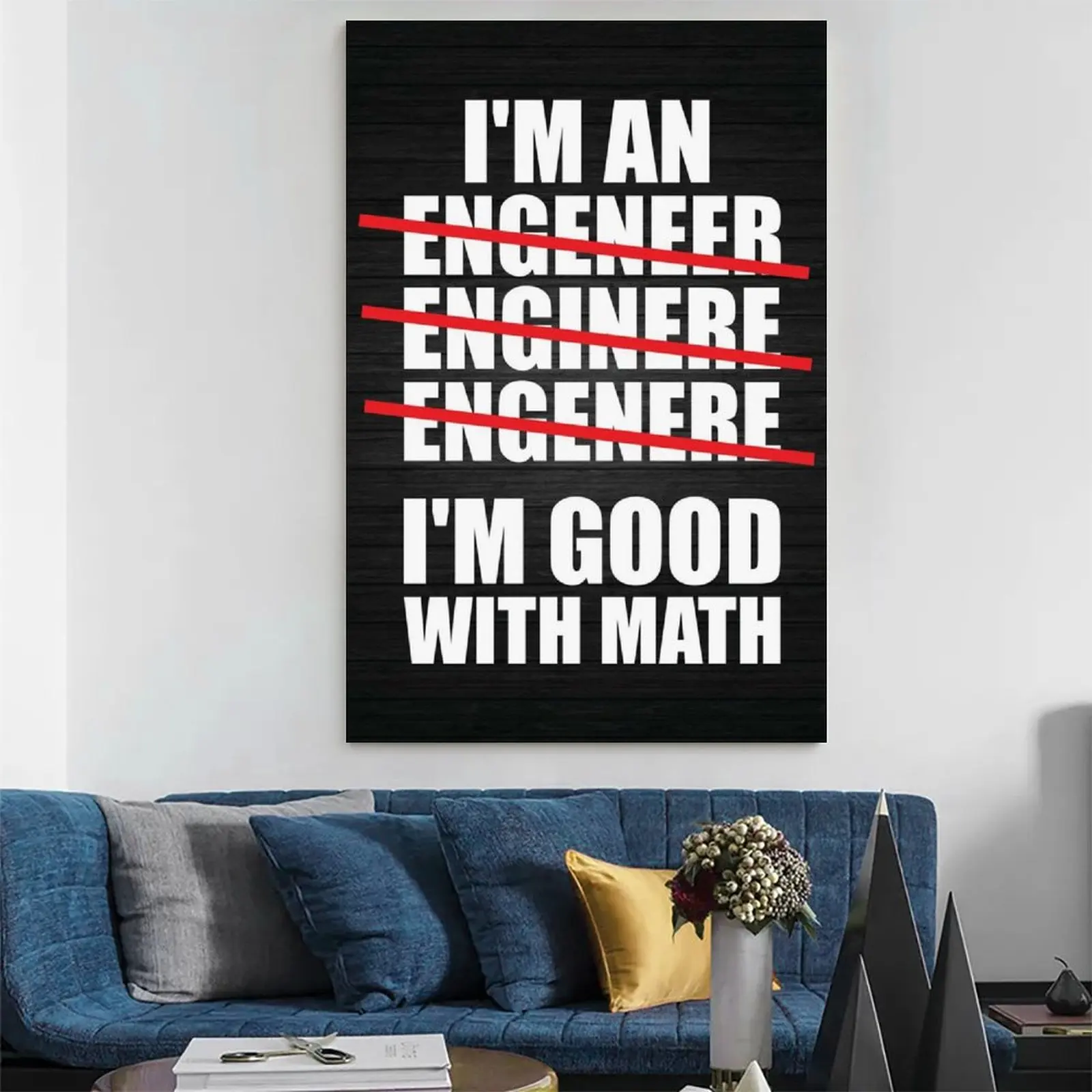 Инженер хорошо в математике постеры эстетика домашний офис Настенный декор и