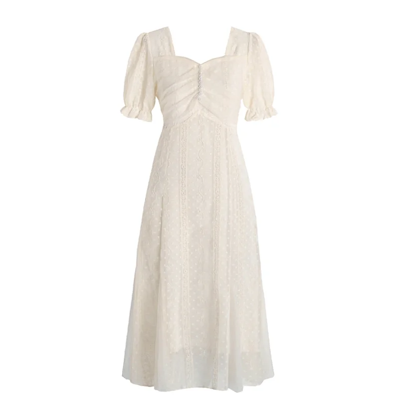 Женское шифоновое платье макси винтажное праздничное с пышными длинными