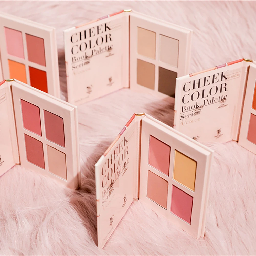 Натуральные Румяна для лица пудра 4 цвета минеральный пигмент румяна матовая