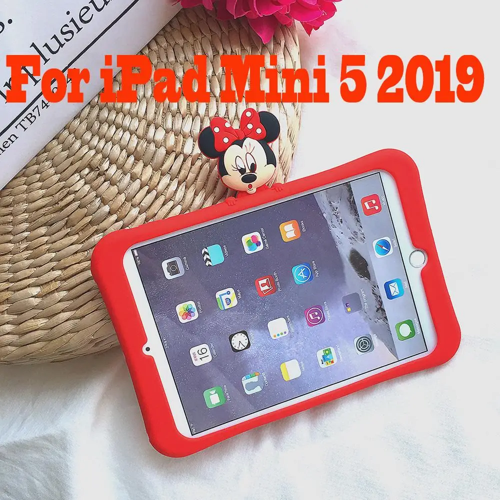 as photo Микки и Минни Маус кукла для iPad 9,7 Pro9.7/10,5 скрыть подставка силиконовый чехол Защитный Чехол Air 2/2/3/4 мини 7,9 Mini 5 корпус - Цвет: as photo