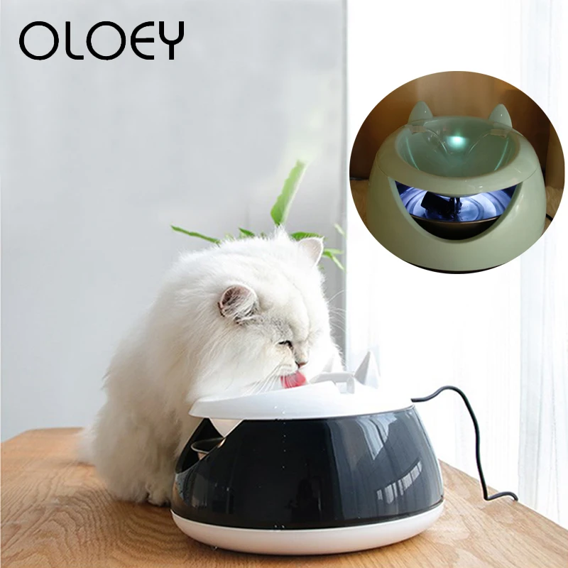 Automatic Luminous Pets Cat Water Fountain 1.5L USB Electric for Pet Dog Drinking Bowl Mute Dispenser Supplies | Дом и сад