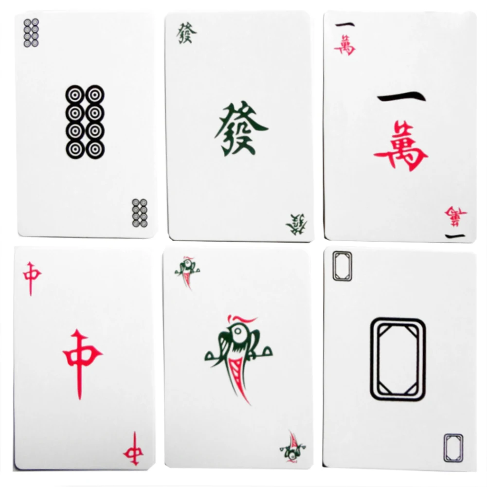 Chinese Traditional Mahjong Playing Cards With 2 Dices For Fun Family Friend Table Game 144 Cards/Set | Спорт и развлечения