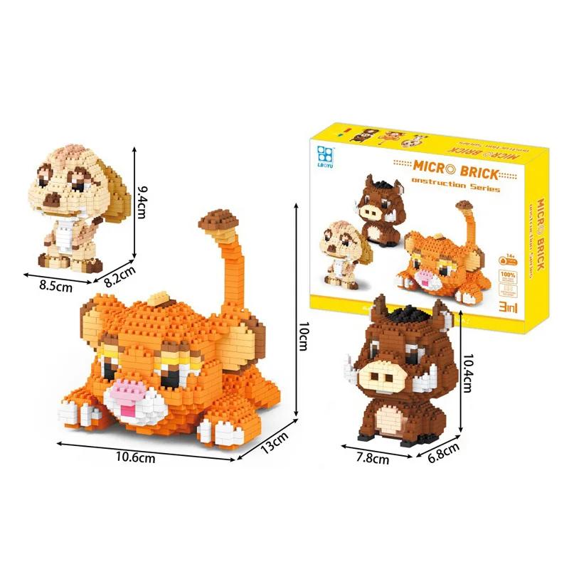 

Disney Assembly Building Blocks Cartoons anime figures Mickey Minnie Blocks Small particles Building Block children Puzzle Toy