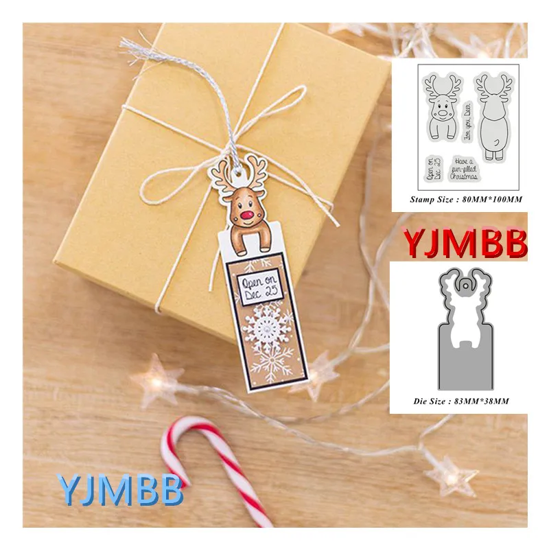 

YJMBB благоприятный олень металлические режущие штампы для рукоделия Скрапбукинг Фотоальбом Декоративные тисненые бумажные открытки для ру...