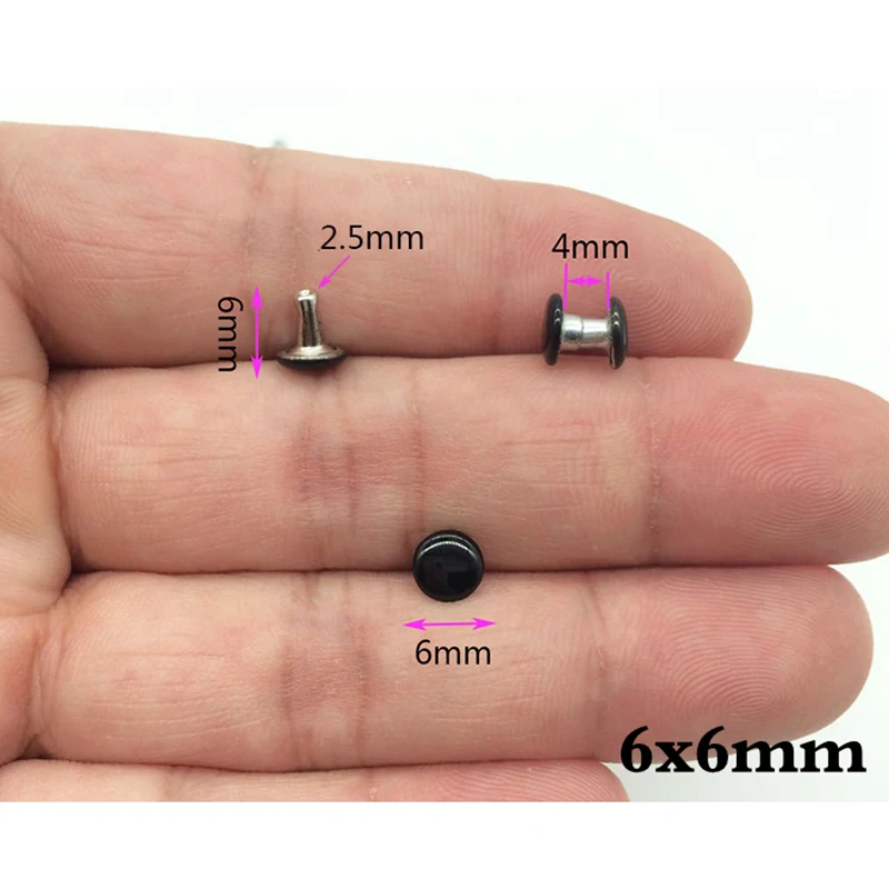 Черно-белая круглая двухсторонняя Кепка с заклепками шпилька для сумки шляпы