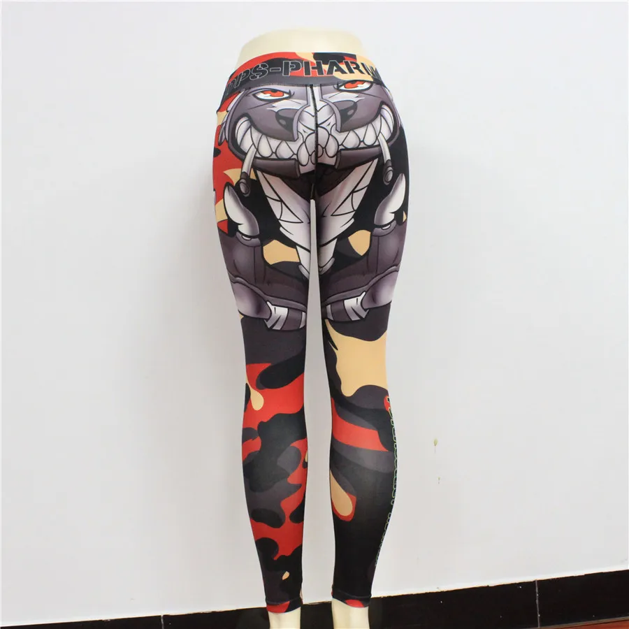 Спортивные Леггинсы для Хэллоуина штаны йоги в виде монстра рождественские