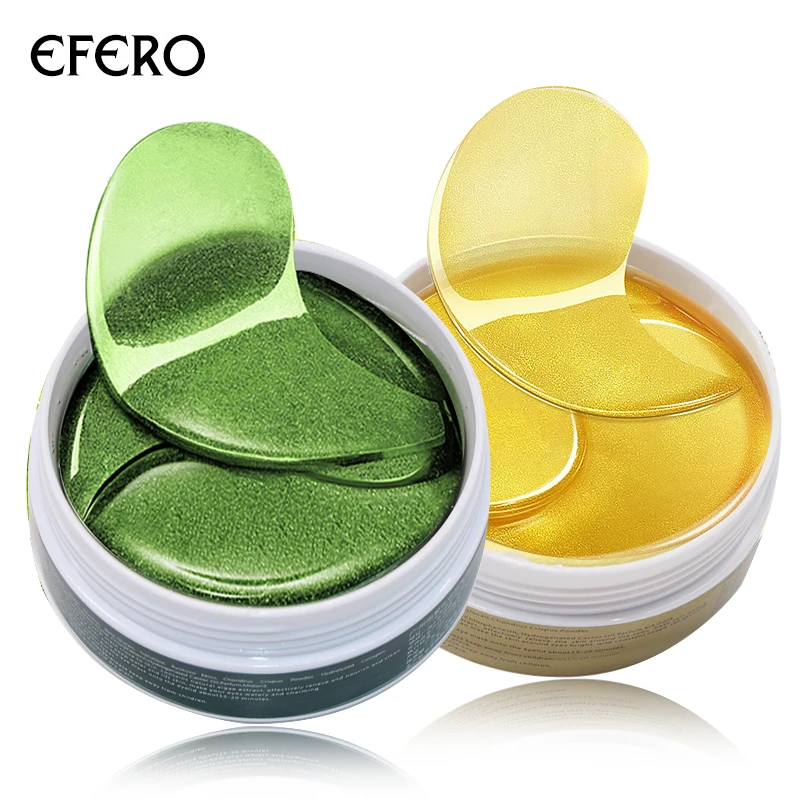 

EFERO 60/90Pair Crystal Collagen Gel Eye Mask Gold Anti-wrinkle Seaweed Moisturizing Whitening Eye Mask Skin Care Eye Patches