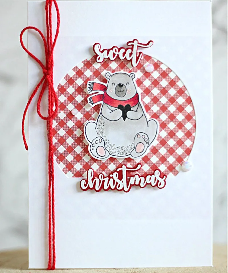 Полярный медведь зимой металлические штампы трафареты Cear штамп для DIY