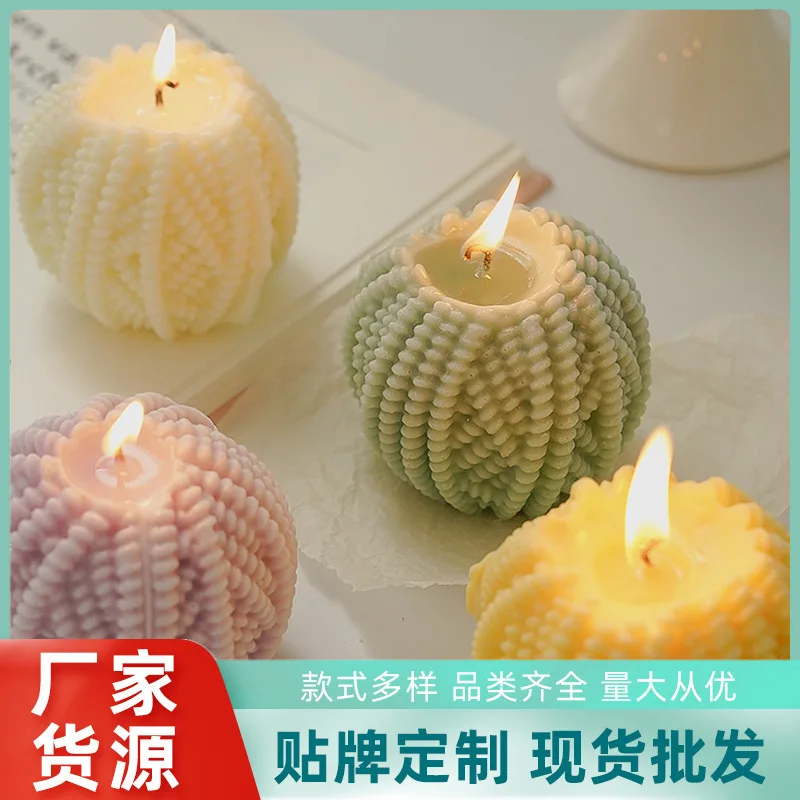 

Creative diy birthday companion scented wool group candle box set photo prop wool group candle cake topper cake topper