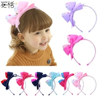 meimile baby headbands for girls bows colored elastic hair bands new hair accessories with bow purple