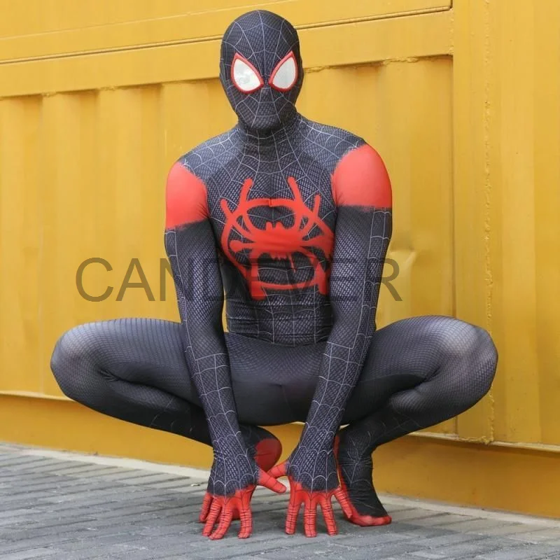 Потрясающий костюм Майлс Моралес взрослые дети домашний железный далеко от дома