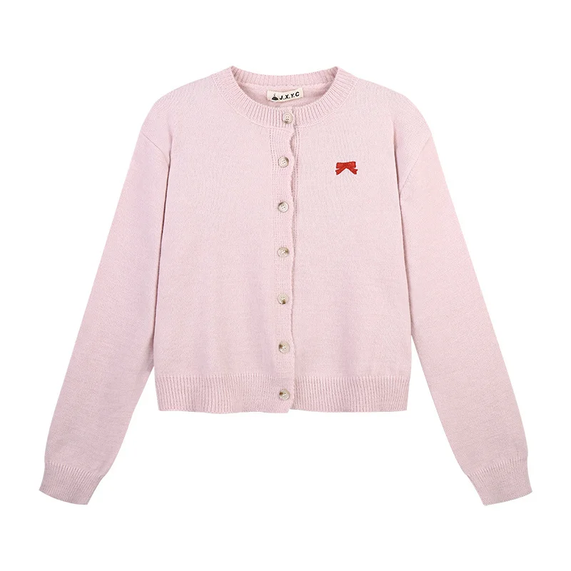 Unif Cardigan Pink Short Sweater Coat Women's Spring 2021 New Design Feeling Loose Knit Jum |