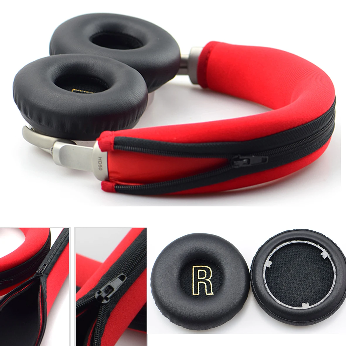 Амбушюры наушников подушки для повязка на голову Meizu HD50 HD 50 Hi Fi Замена ремонтные