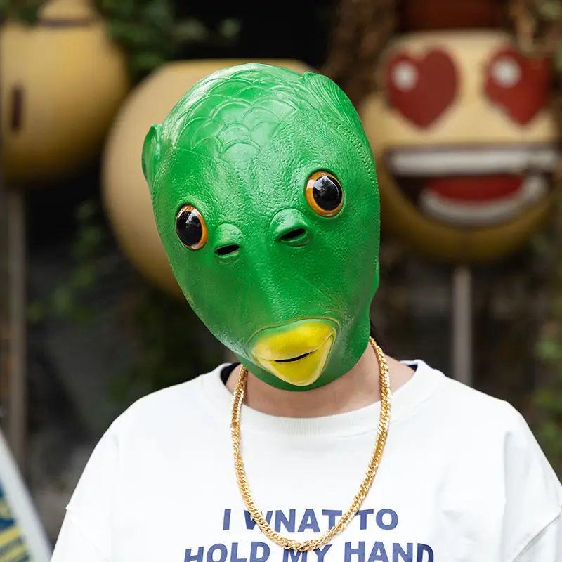

Fish Head Monster Tiktok Masked Fish Face Mask Dressing Up Headgear Party Cosplay Props Props Tricky Mask Fish Headgear Trendy