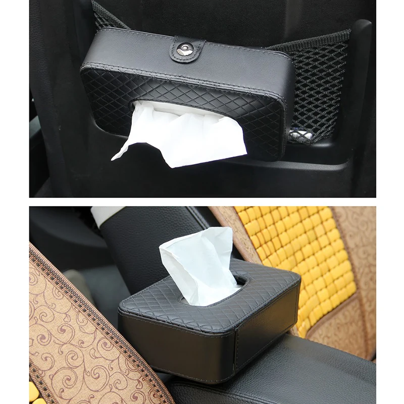 Кожаная автомобильная коробка для салфеток автомобильный солнцезащитный