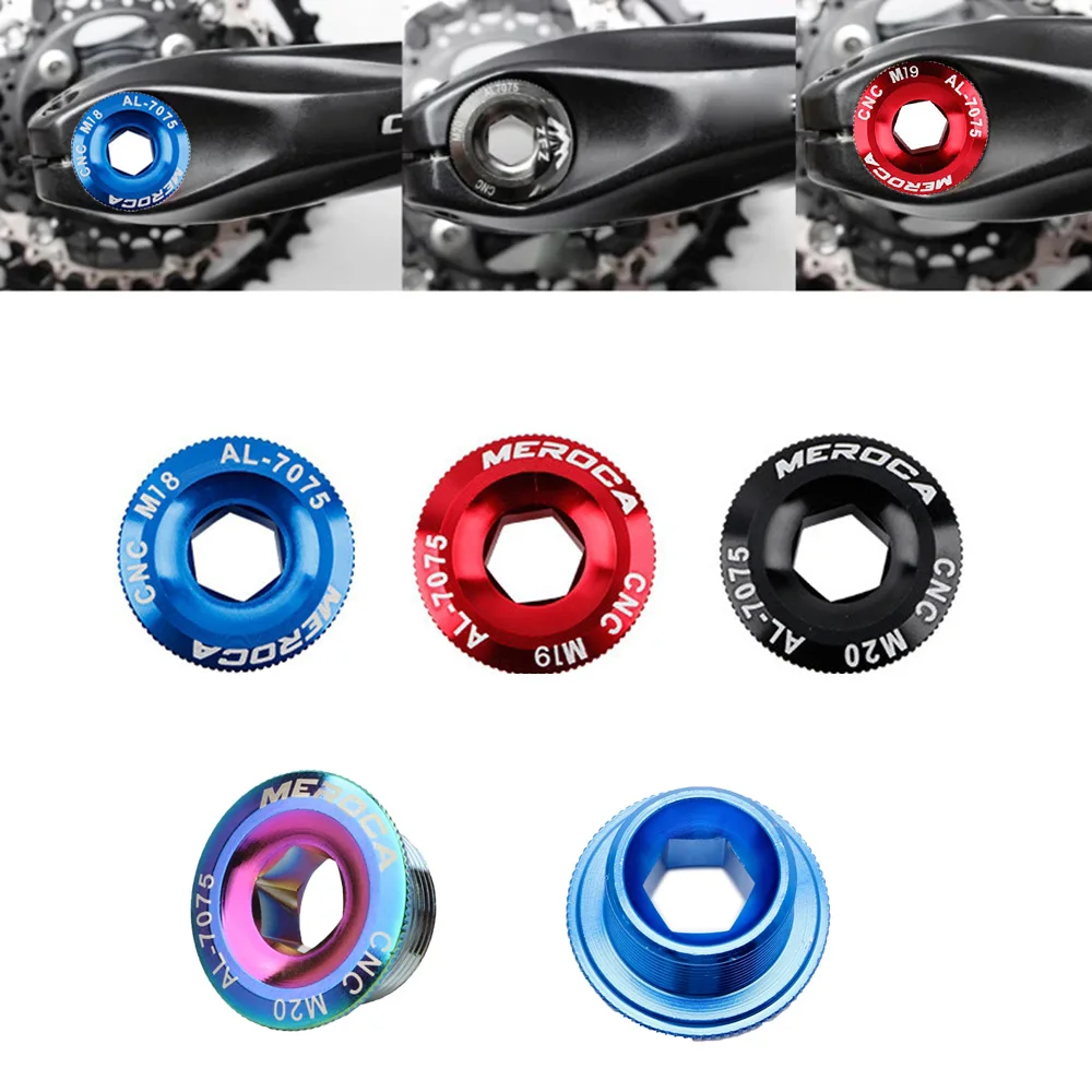 

M18/M19/M20 Bicycle BB bolts Bottom Bracket Aluminum alloy CNC Crankset Nut Crank Cover Crankset Screws Crank Arm Fixing Bolt Cr