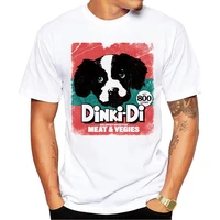 2018 men dinki di dog food printed t shirt hipster funny cool t shirts short sleeve casual tops