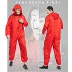 Костюм Сальвадора Дали на Хэллоуин, красный комбинезон, костюм из фильма La Casa De Papel для вечеринки, косплея, одежда с капюшоном для ограбления денег, тренд 2021 года